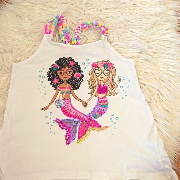 Tommy Bahama White Kids Camisole with Mermaid Design - Picture 1 of 6